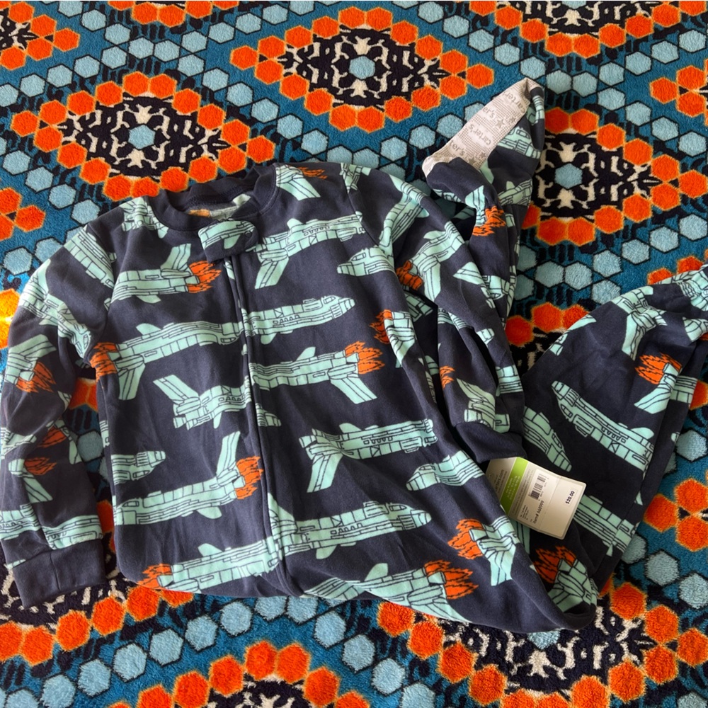 Carters Boys Footed Fleece Pajamas NEW NWT